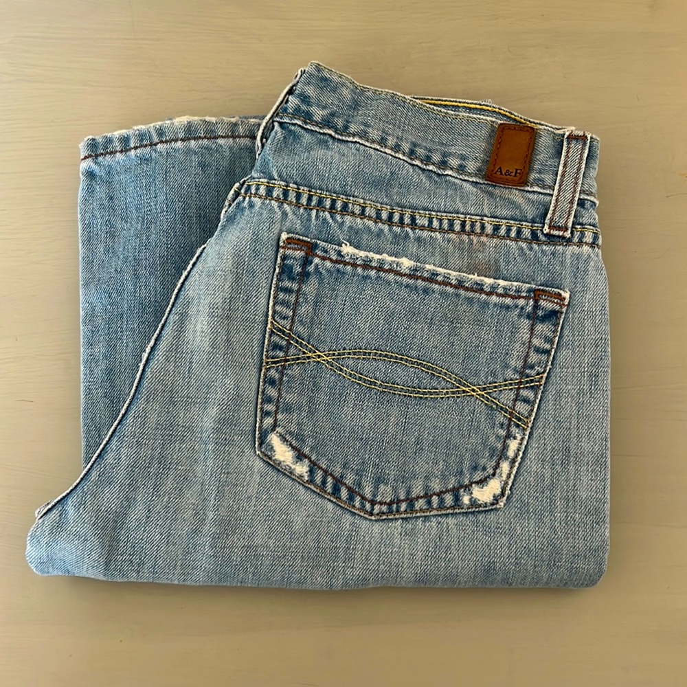 Abercrombie and finch antique distressed jeans